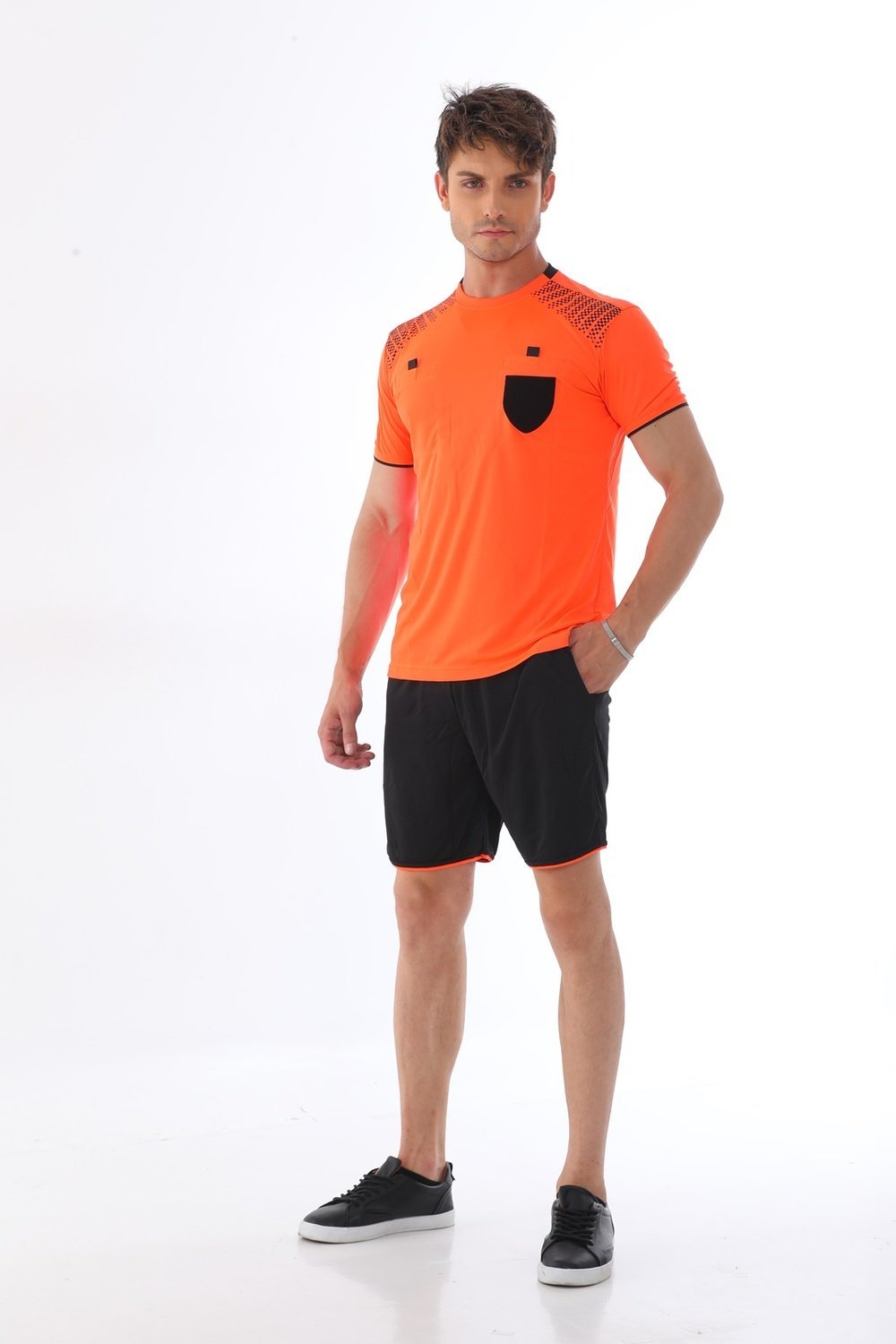 HakemSpor Hentbol Hakem Forma ve Şortu - Kısa Kol -Turuncu - Görsel 2