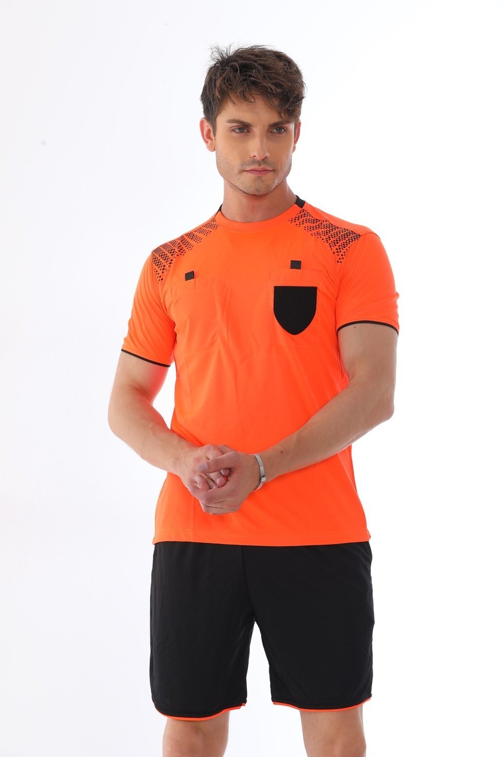 HakemSpor Hentbol Hakem Forma ve Şortu - Kısa Kol -Turuncu - Görsel 5