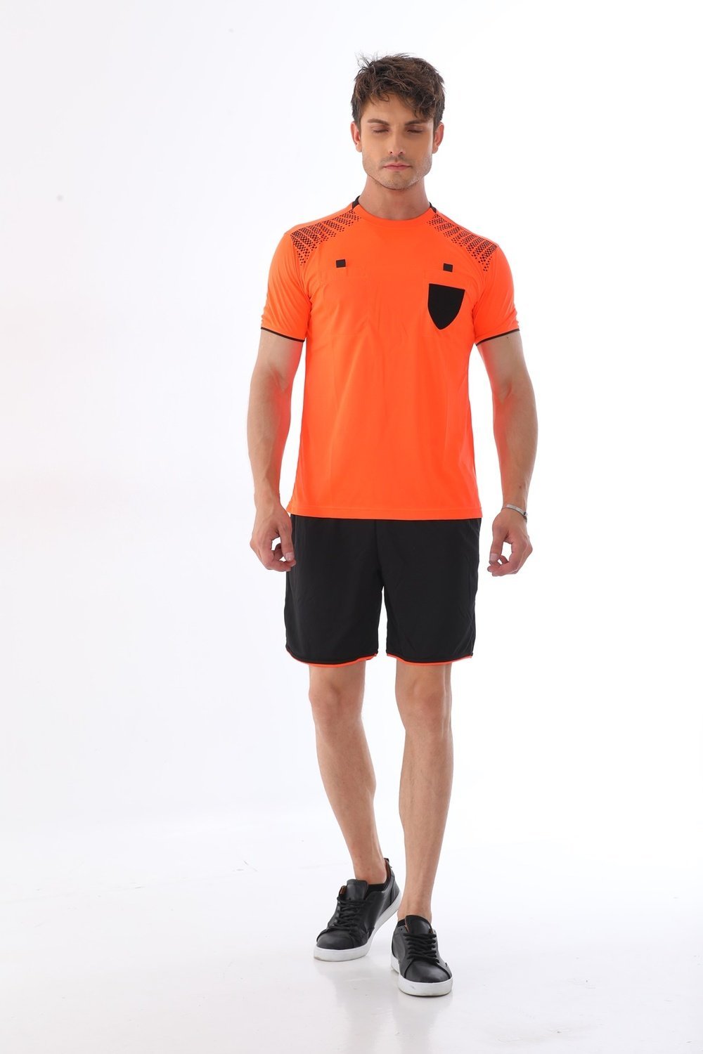 HakemSpor Hentbol Hakem Forma ve Şortu - Kısa Kol -Turuncu