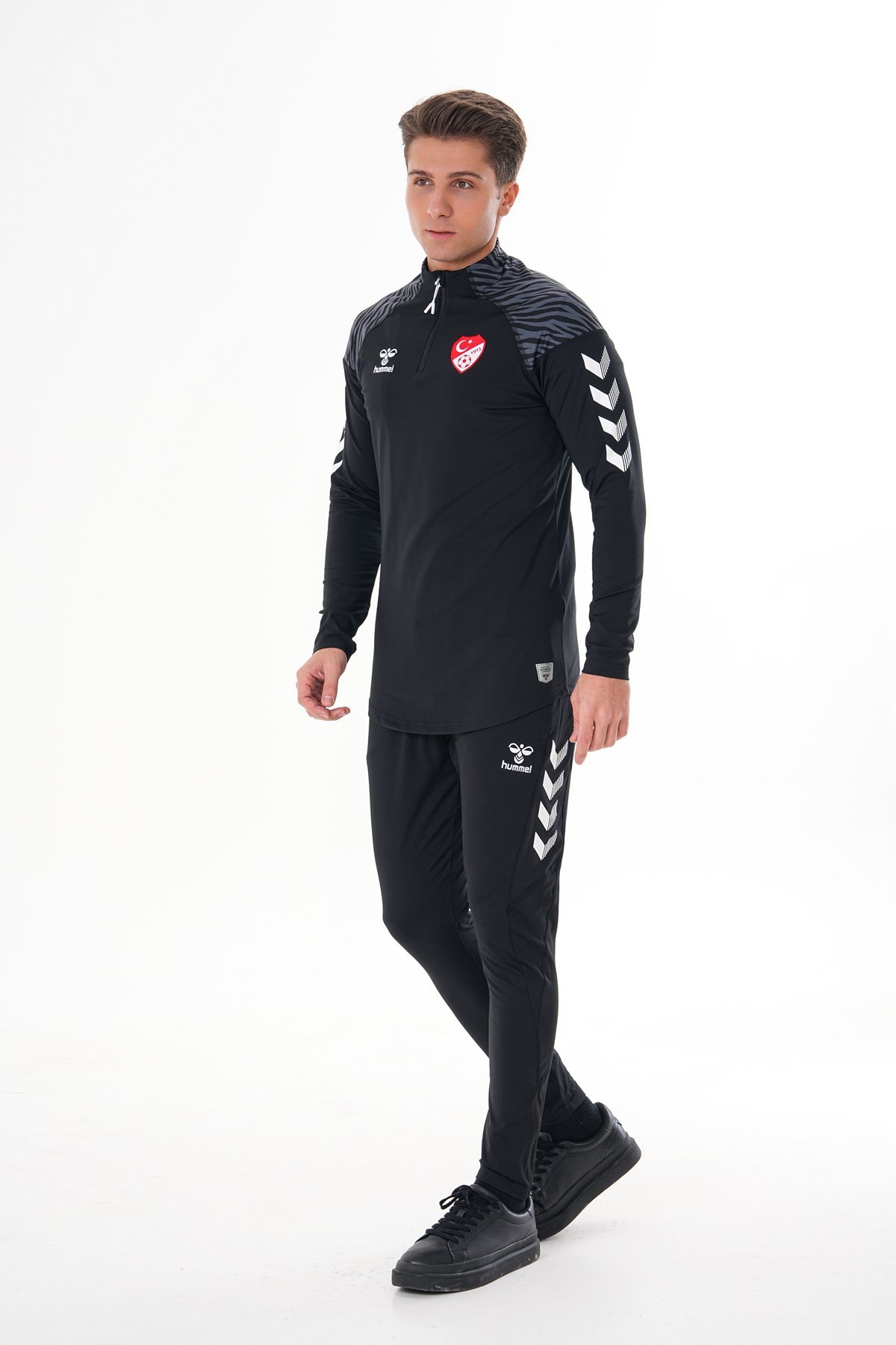 HUMMEL TAKIM, TFF HAKEM ANTRENMAN EŞOFMAN TAKIMI Siyah, ALT VE ÜST - Görsel 3